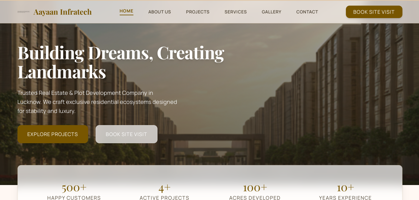 Aayaan Infratech Real Estate Platform
