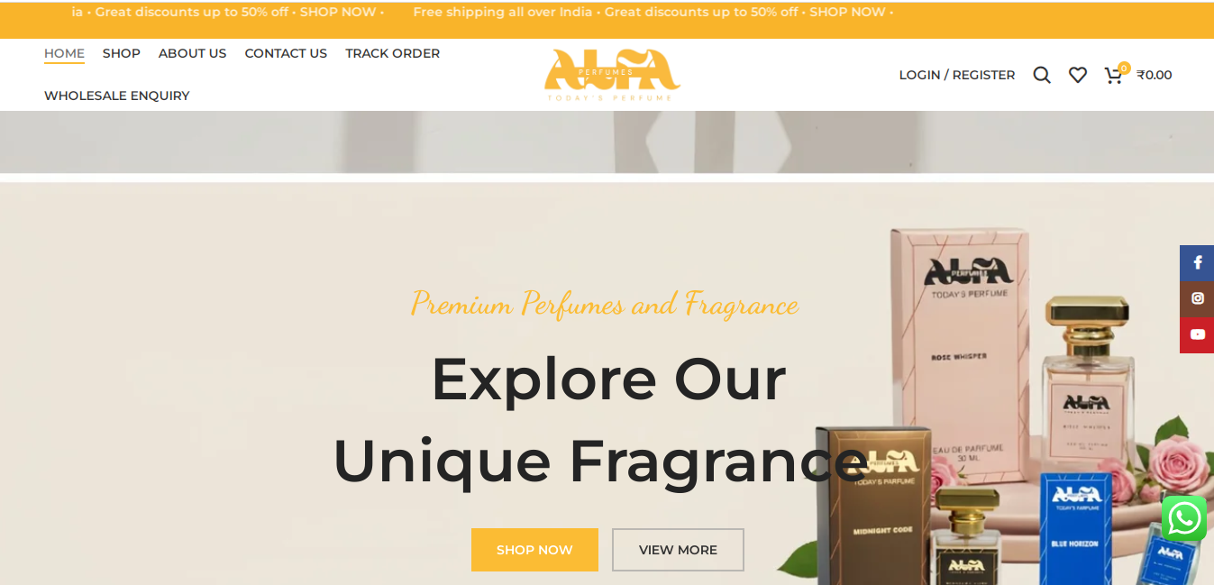 Alfa Perfumes eCommerce Store
